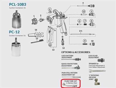 Fluid Tube 3/8" Stainless Steel